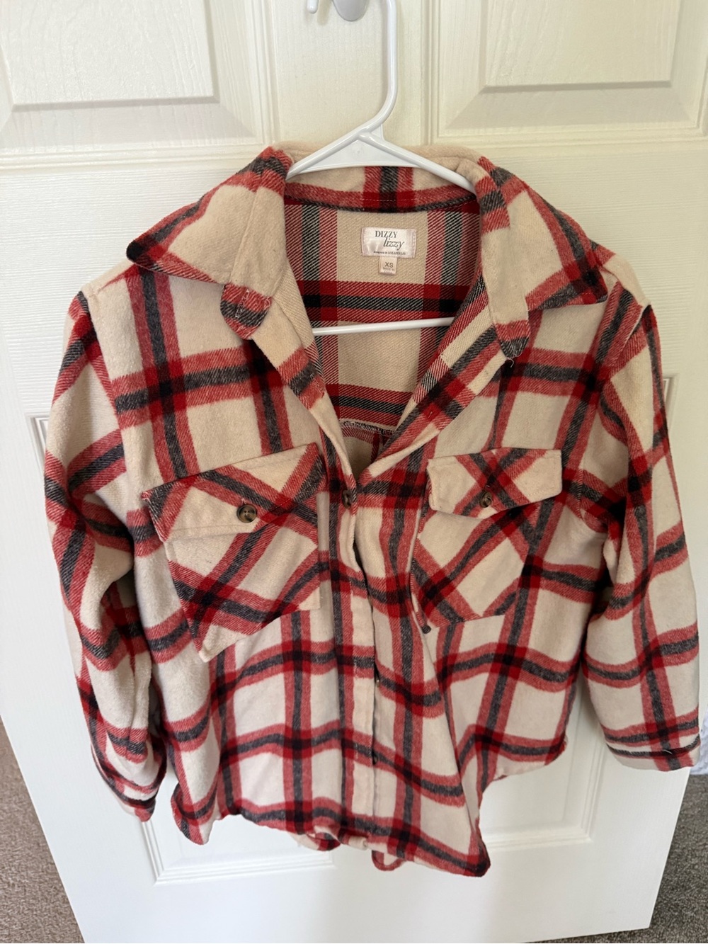Dizzy Red & Cream Plaid Button-Down